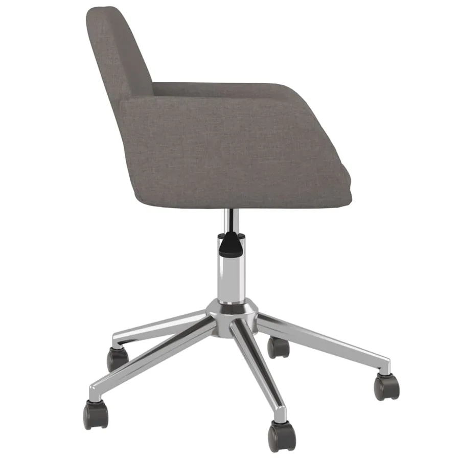 Chaises pivotantes à manger lot de 2 Gris foncé Tissu - 5