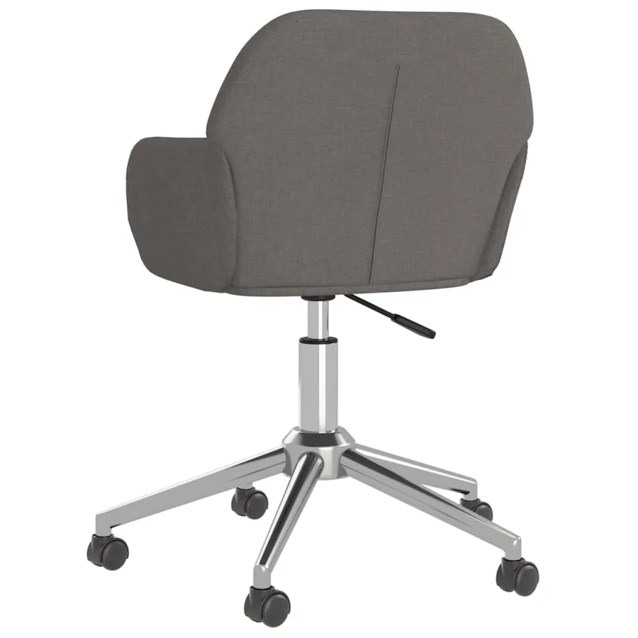 Chaises pivotantes à manger lot de 2 Gris foncé Tissu - 6