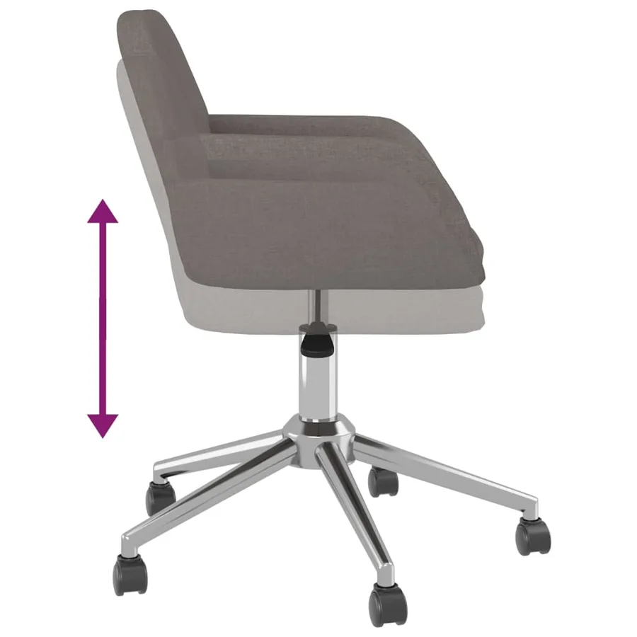 Chaises pivotantes à manger lot de 2 Gris foncé Tissu - 8