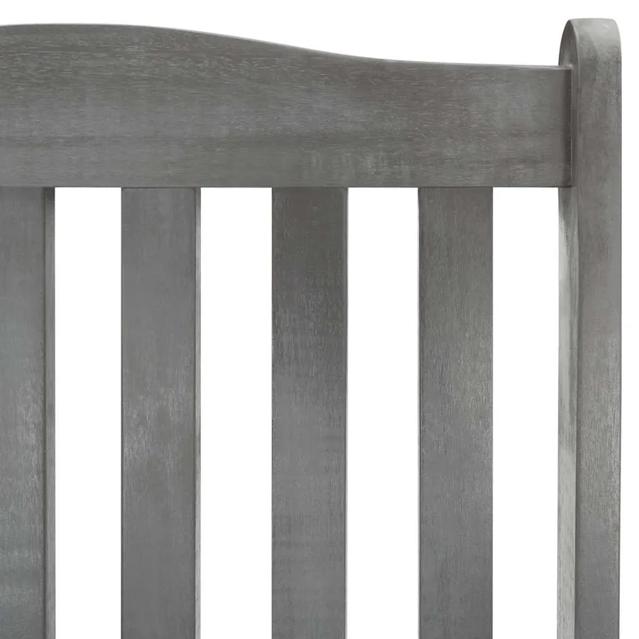 Chaise à bascule avec coussins Gris Bois d'acacia massif - 5