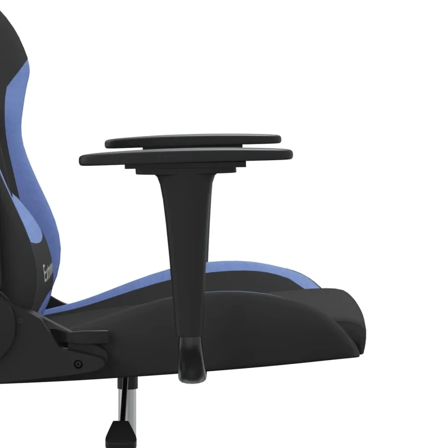 Chaise de jeu de massage Noir et bleu Tissu - 10