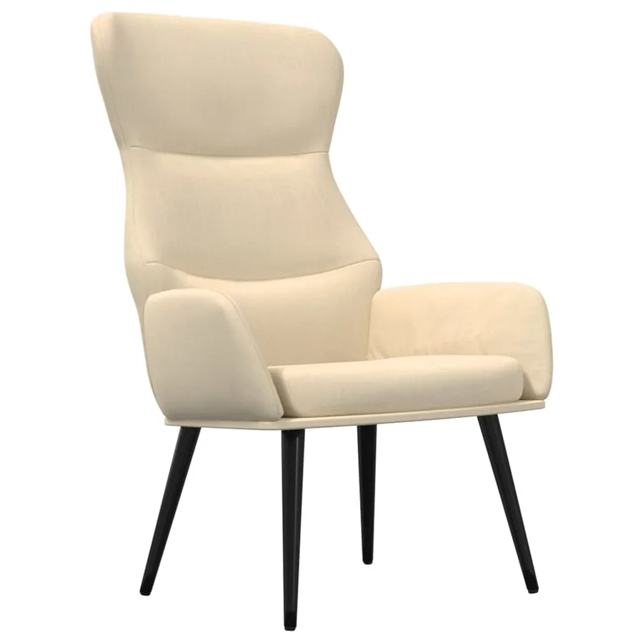 Chaise de relaxation Crème Tissu - 2