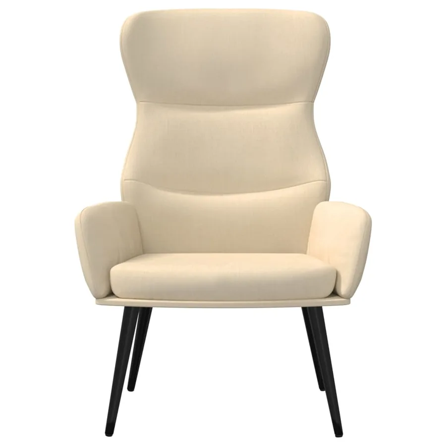 Chaise de relaxation Crème Tissu - 3