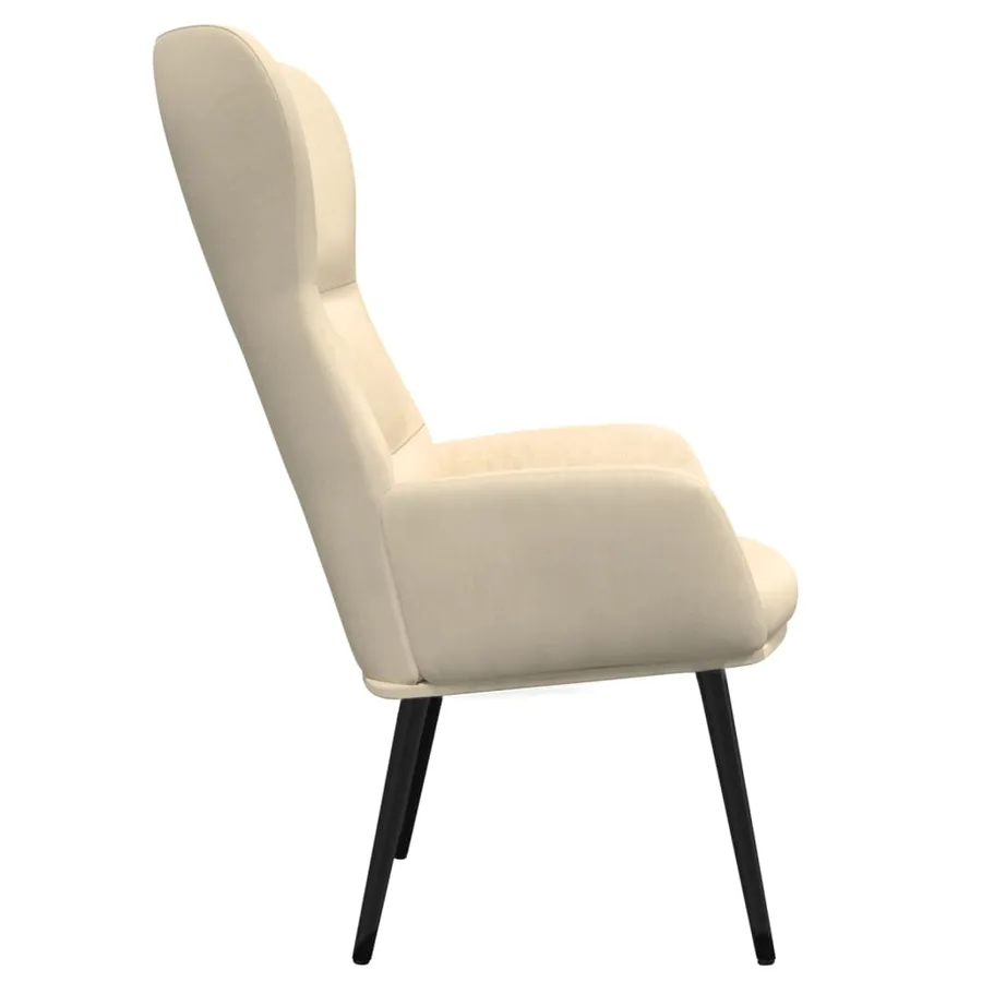 Chaise de relaxation Crème Tissu - 4