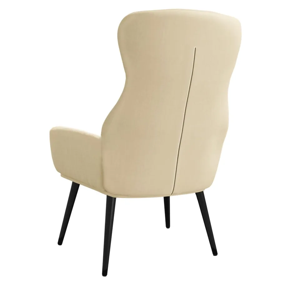 Chaise de relaxation Crème Tissu - 5