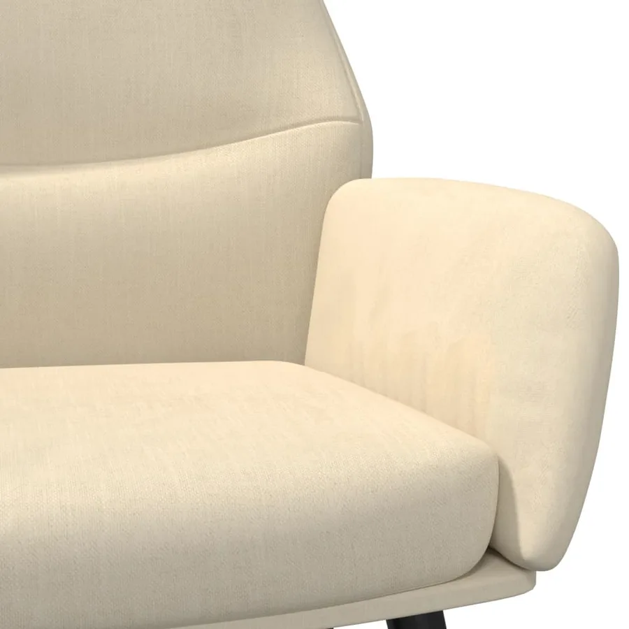 Chaise de relaxation Crème Tissu - 6