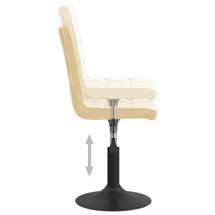 Chaises pivotantes à manger lot de 6 crème velours - 7