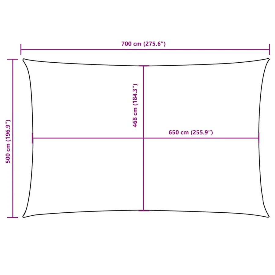 Voile de parasol tissu oxford rectangulaire 5x7 m marron - 10