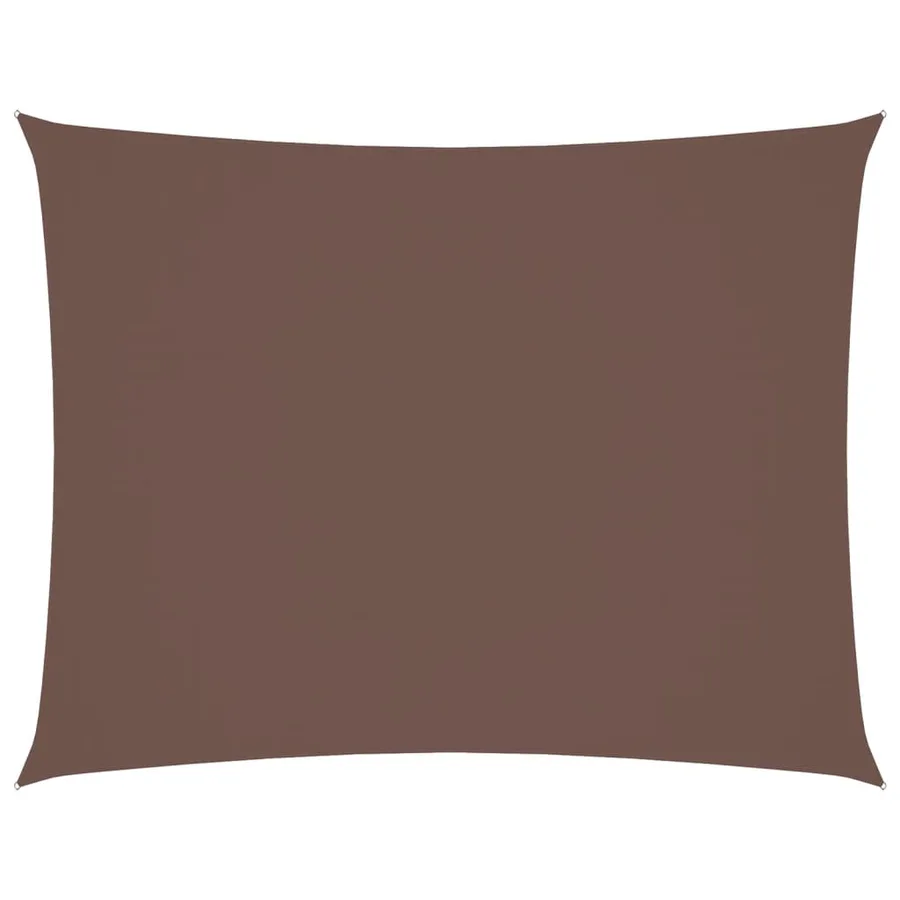Voile de parasol tissu oxford rectangulaire 5x7 m marron - 2