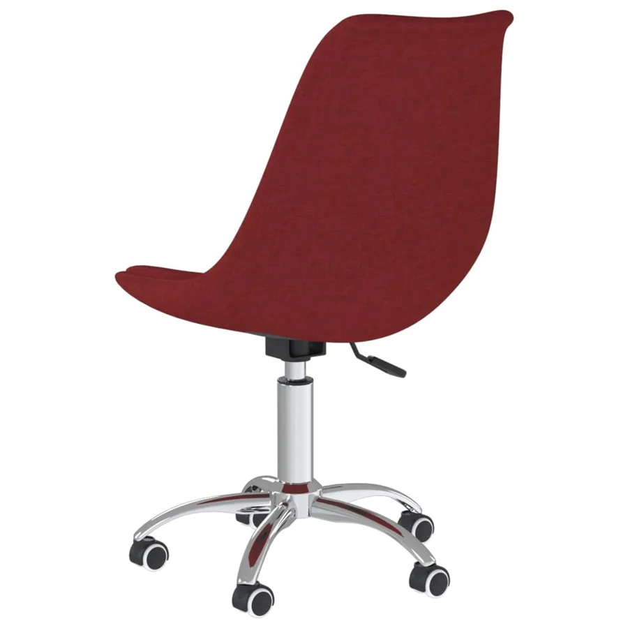 Chaises pivotantes à manger lot de 2 Rouge bordeaux Tissu - 6