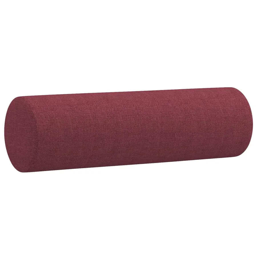 Ensemble de canapés 2 pcs avec coussins rouge bordeaux tissu - 6