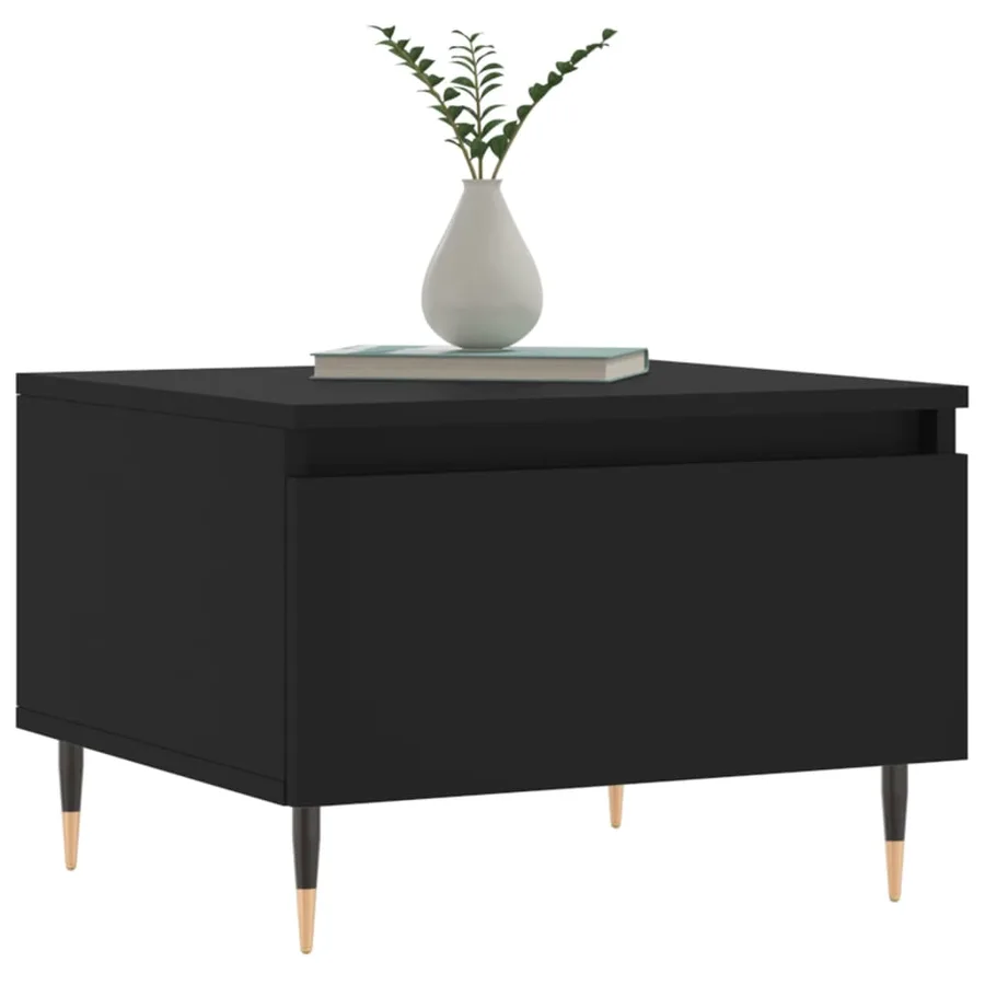 Tables basses 2 pcs noir 50x46x35 cm bois d'ingénierie - 3