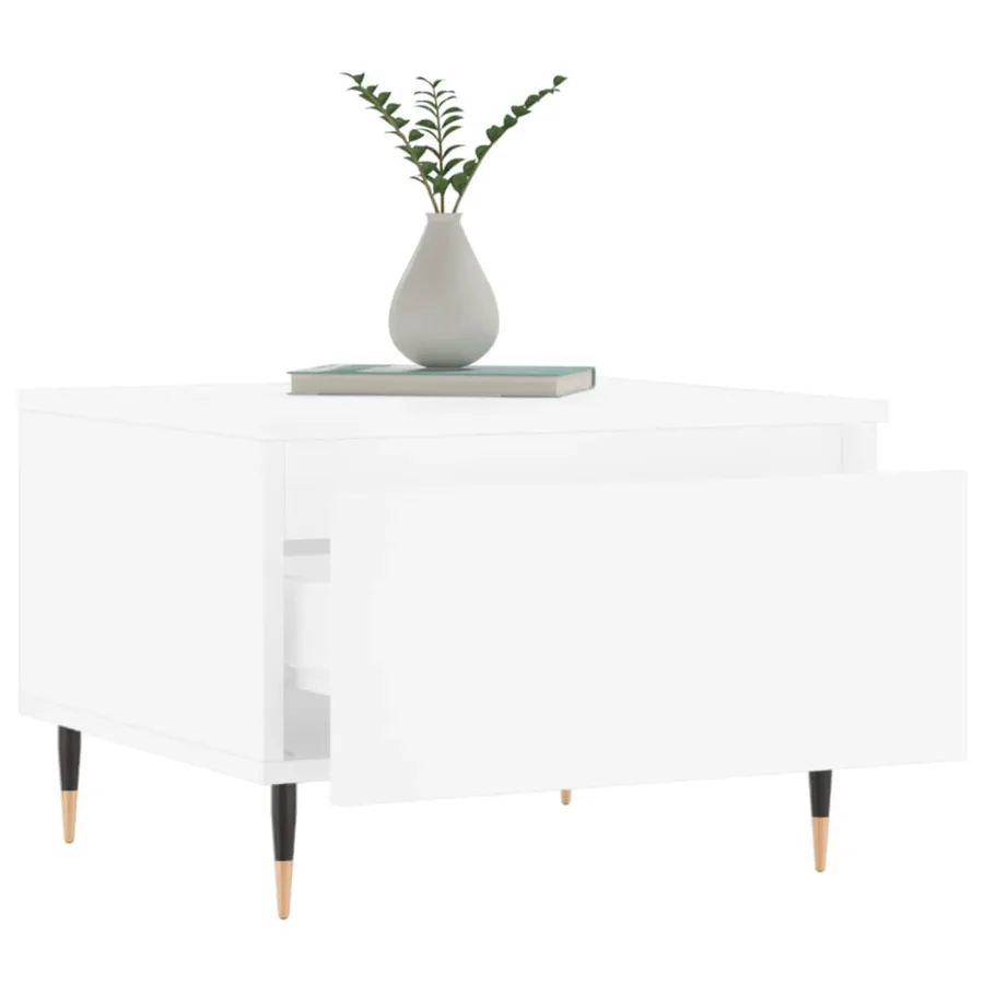 Tables basses 2 pcs blanc 50x46x35 cm bois d'ingénierie - 4