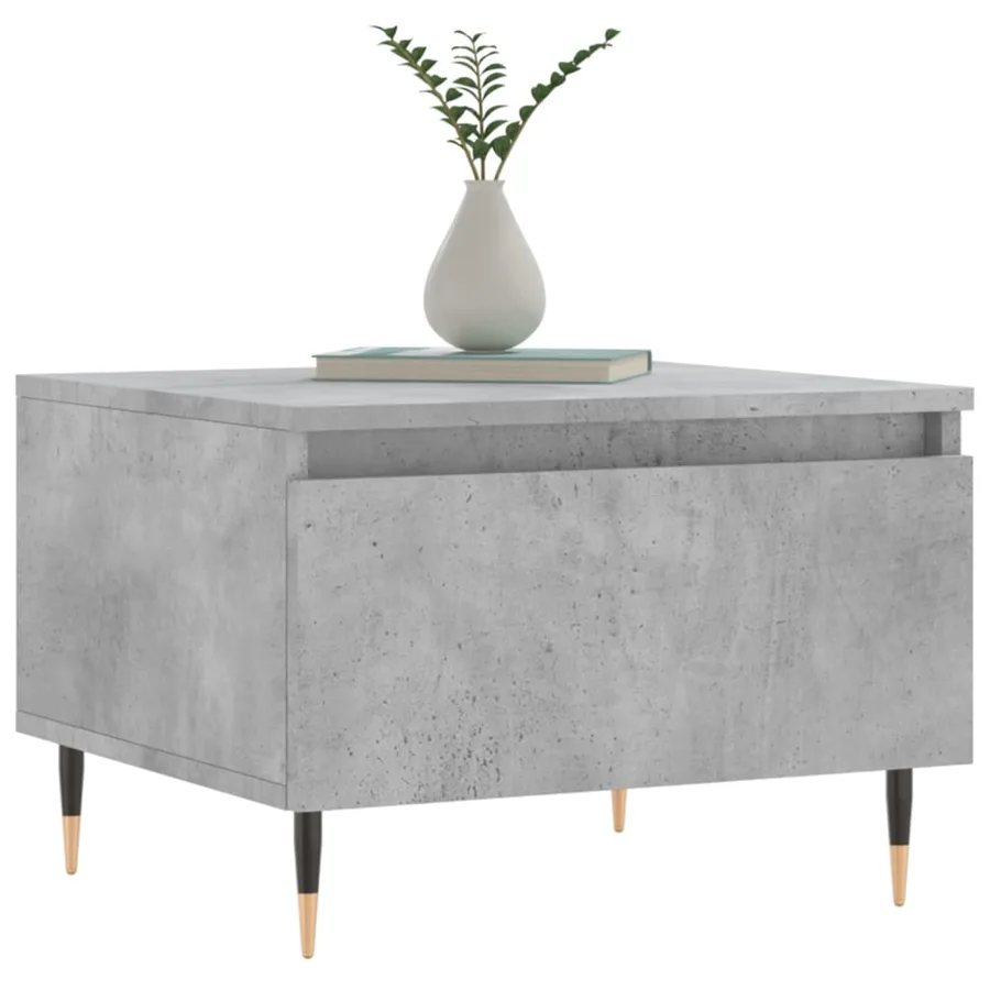 Tables basses 2 pcs gris béton 50x46x35 cm bois d'ingénierie - 3