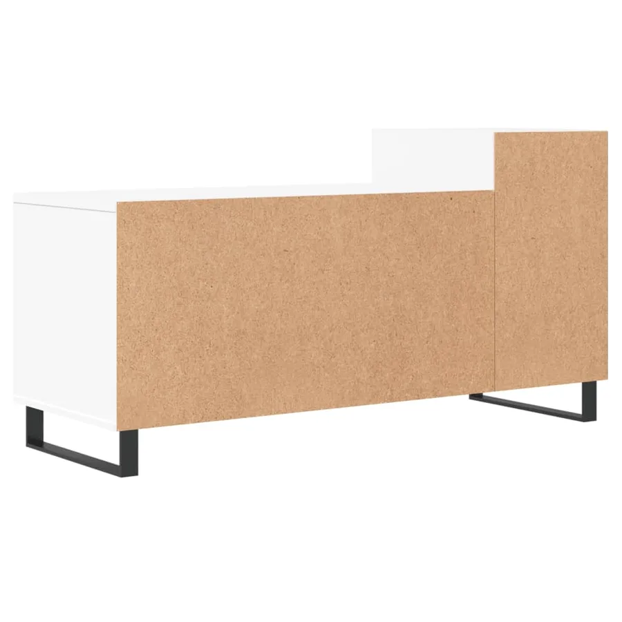 Meuble TV Blanc 100x35x55 cm Bois d'ingénierie - 8