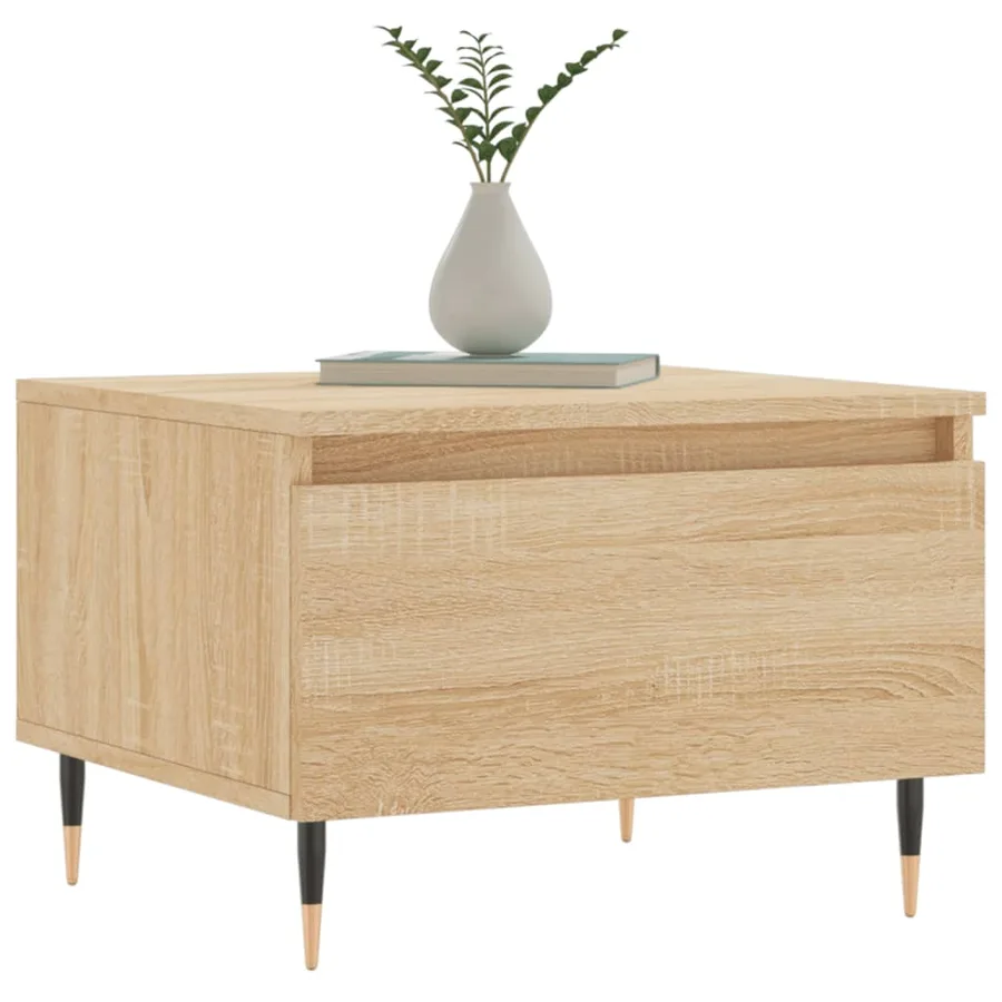 Tables basses 2 pcs chêne sonoma 50x46x35 cm bois d'ingénierie - 3