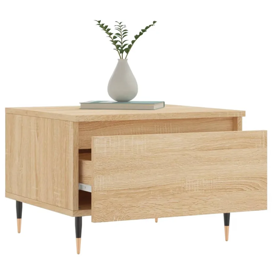 Tables basses 2 pcs chêne sonoma 50x46x35 cm bois d'ingénierie - 4