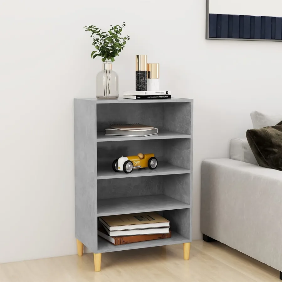 Buffet gris béton 57x35x90 cm bois d'ingénierie
