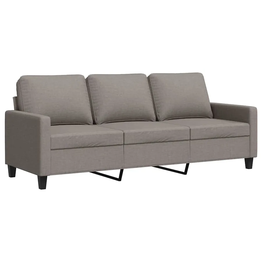 Canapé à 3 places Taupe 180 cm Tissu - 2
