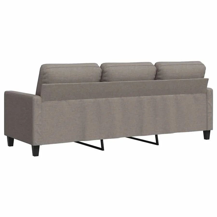 Canapé à 3 places Taupe 180 cm Tissu - 6