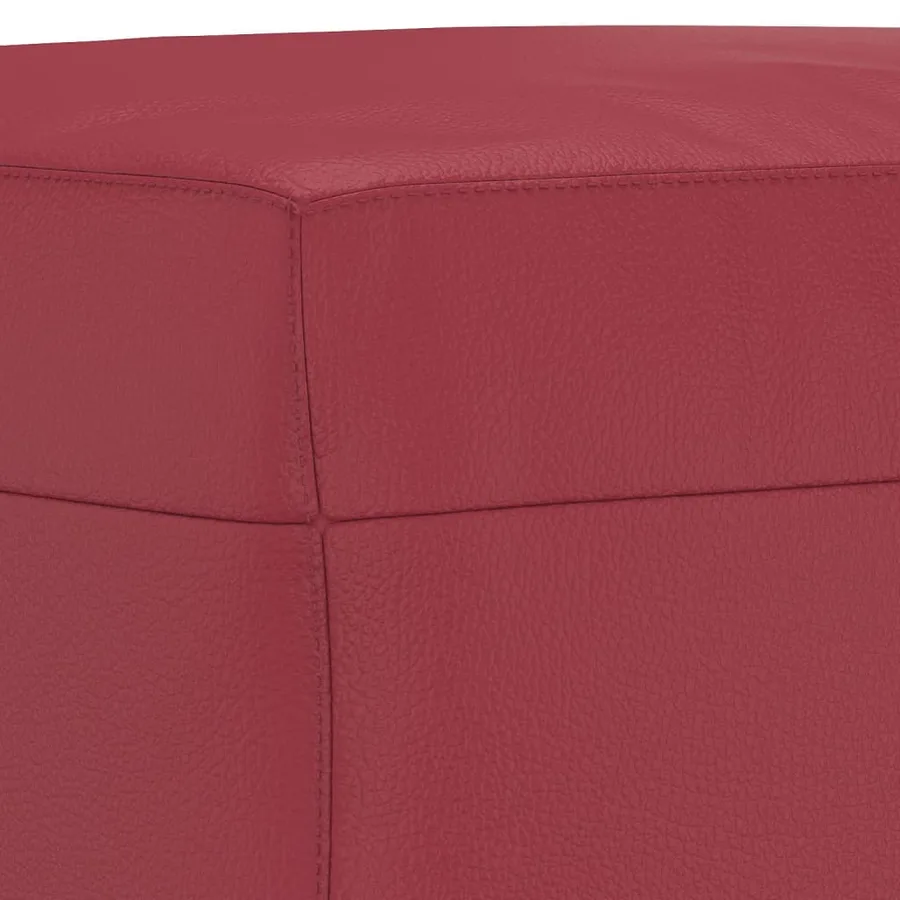 Ensemble de canapés 3 pcs et coussins Rouge bordeaux Similicuir - 7