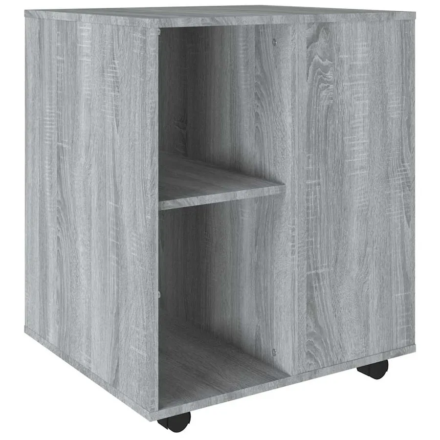 Armoire roulante Sonoma gris 60x53x72 cm Bois d'ingénierie - 2