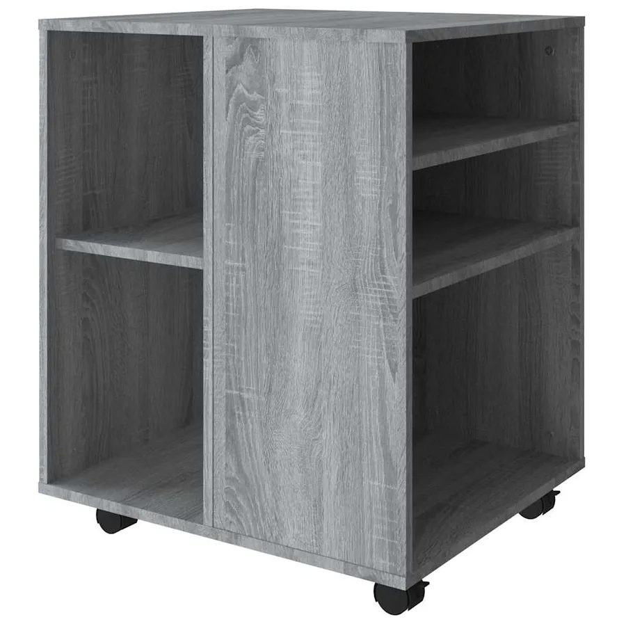 Armoire roulante Sonoma gris 60x53x72 cm Bois d'ingénierie - 6