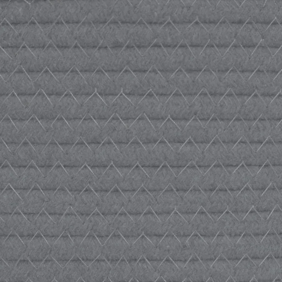 Paniers de rangement 2 pcs gris et blanc Ø24x18 cm coton - 8