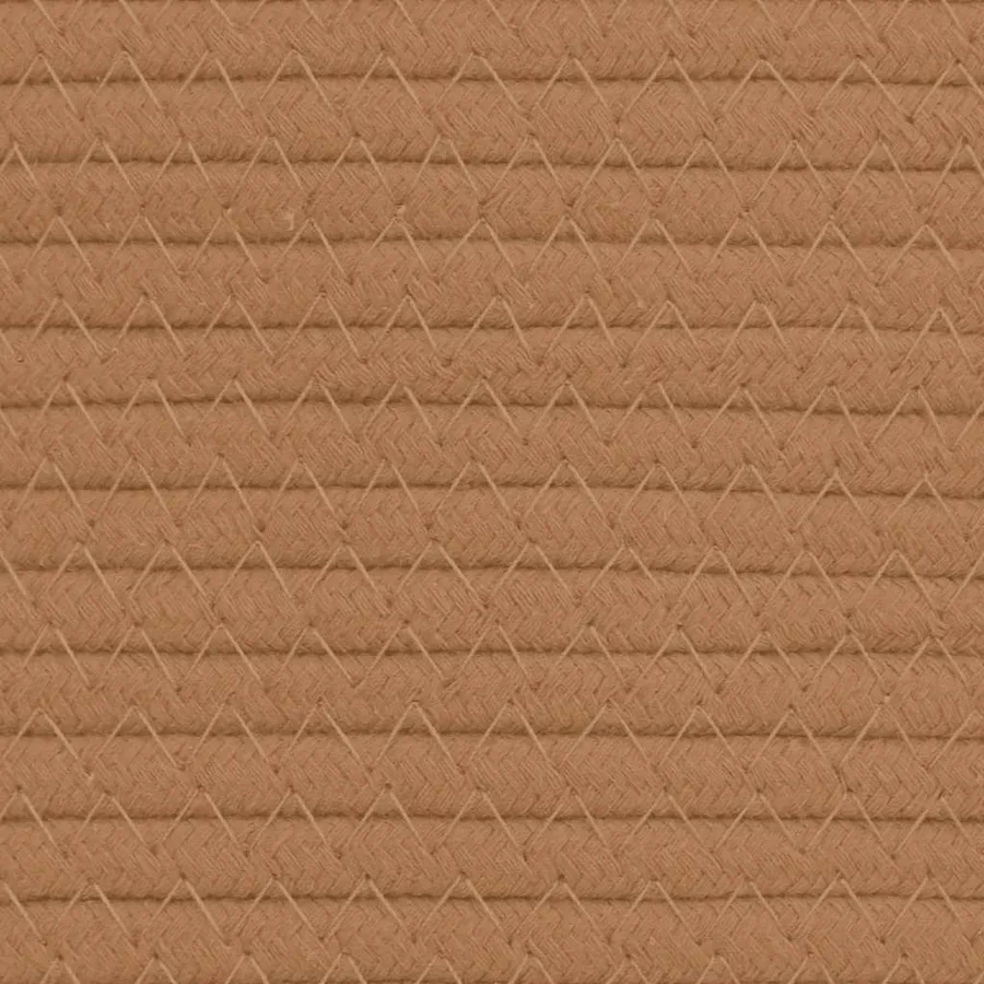 Panier de rangement marron et blanc Ø40x35 cm coton - 7
