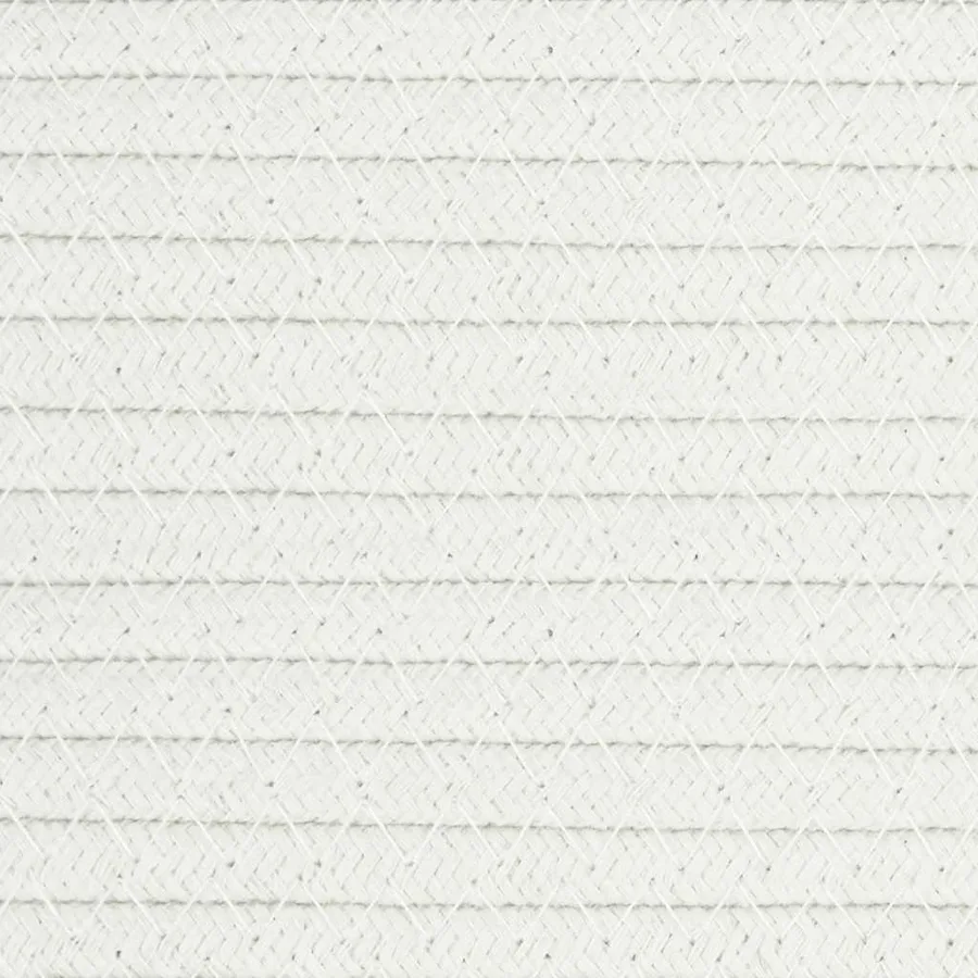 Panier de rangement marron et blanc Ø40x35 cm coton - 8
