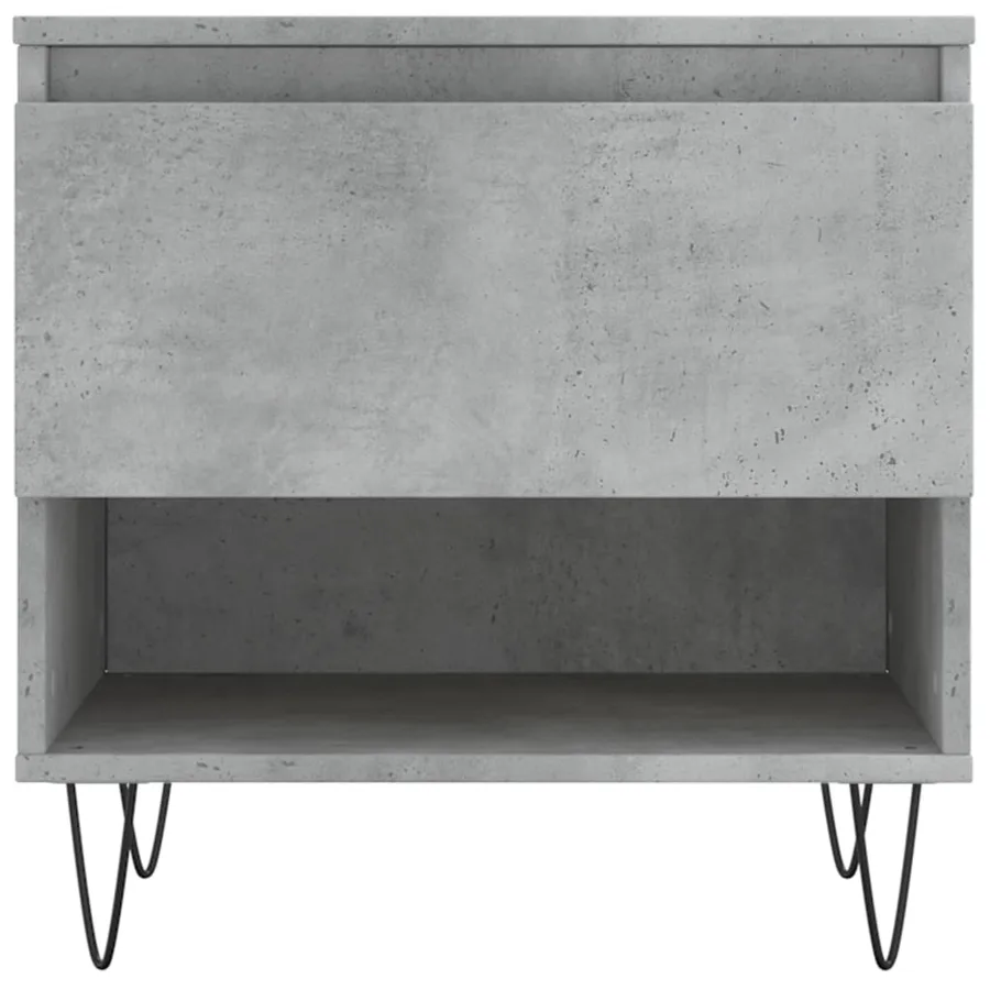 Table basse gris béton 50x46x50 cm bois d'ingénierie - 5