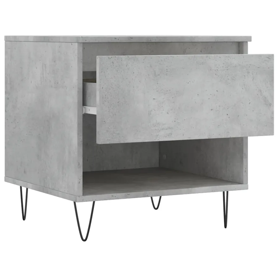 Table basse gris béton 50x46x50 cm bois d'ingénierie - 6