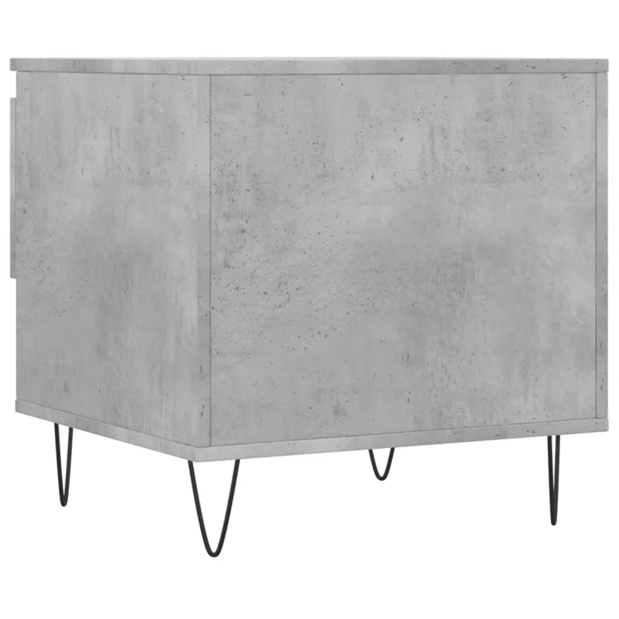 Table basse gris béton 50x46x50 cm bois d'ingénierie - 8