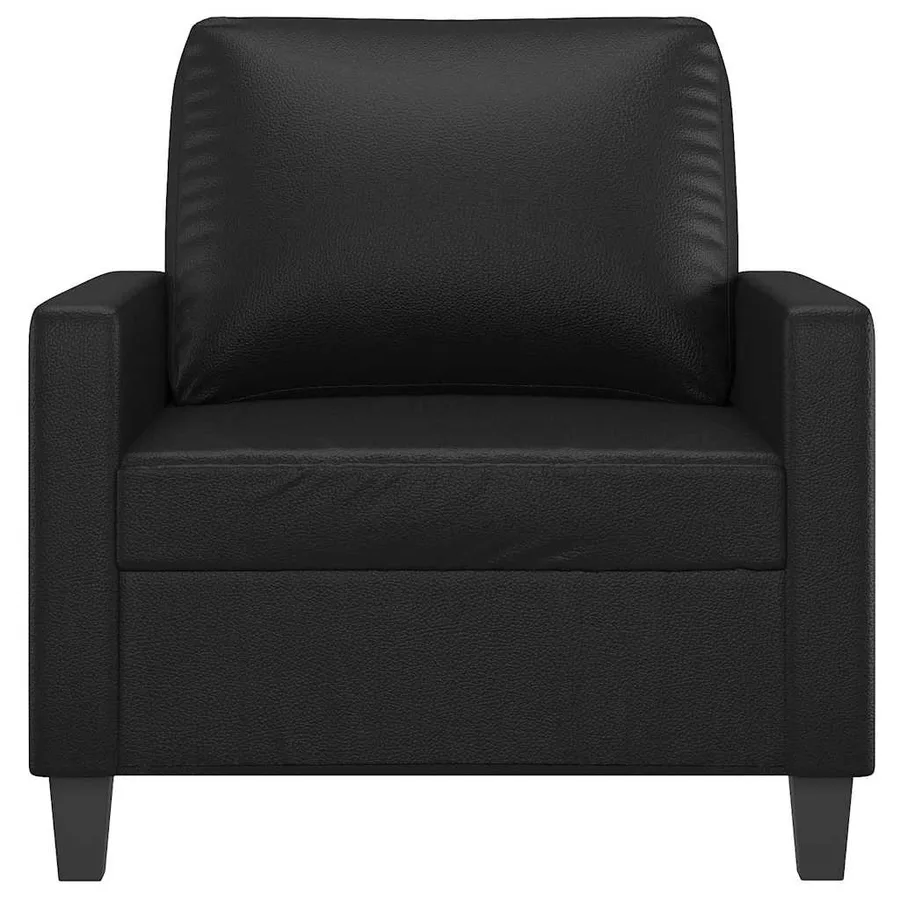 Fauteuil Noir 60 cm Similicuir - 3