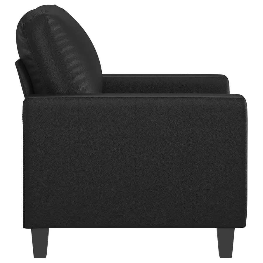 Fauteuil Noir 60 cm Similicuir - 4