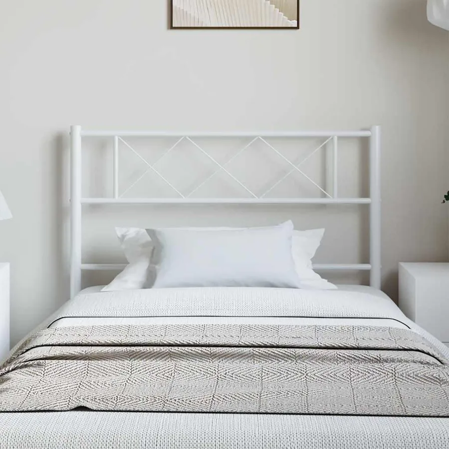 Tête de lit de remplacement métal blanc 100 cm - 3
