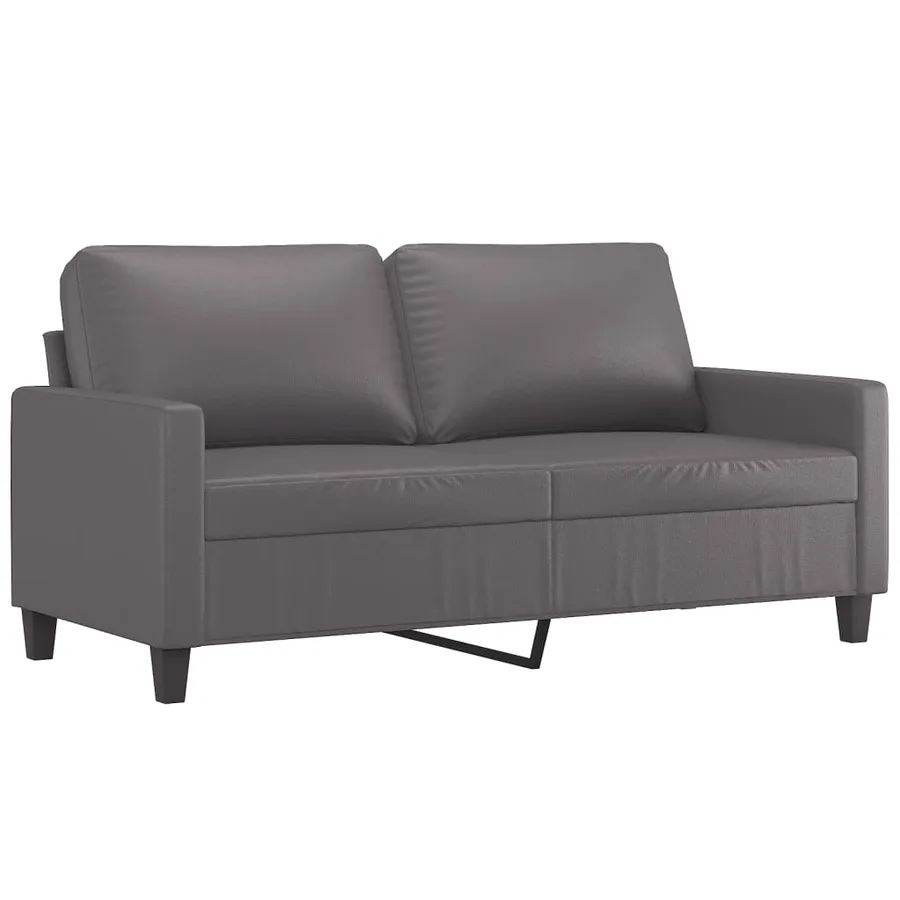 Ensemble de canapés 3 pcs avec coussins Gris Similicuir - 4