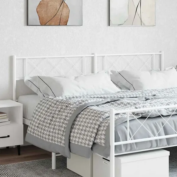 Tête de lit de remplacement métal blanc 180 cm