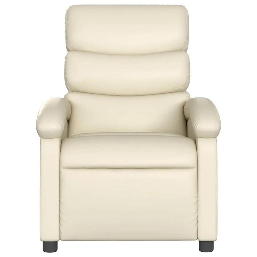 Fauteuil inclinable de massage Crème Similicuir - 5