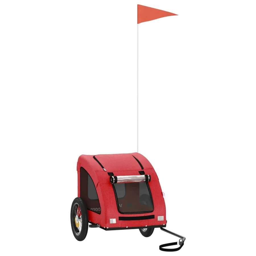 Remorque de vélo pour animaux de compagnie rouge - 2