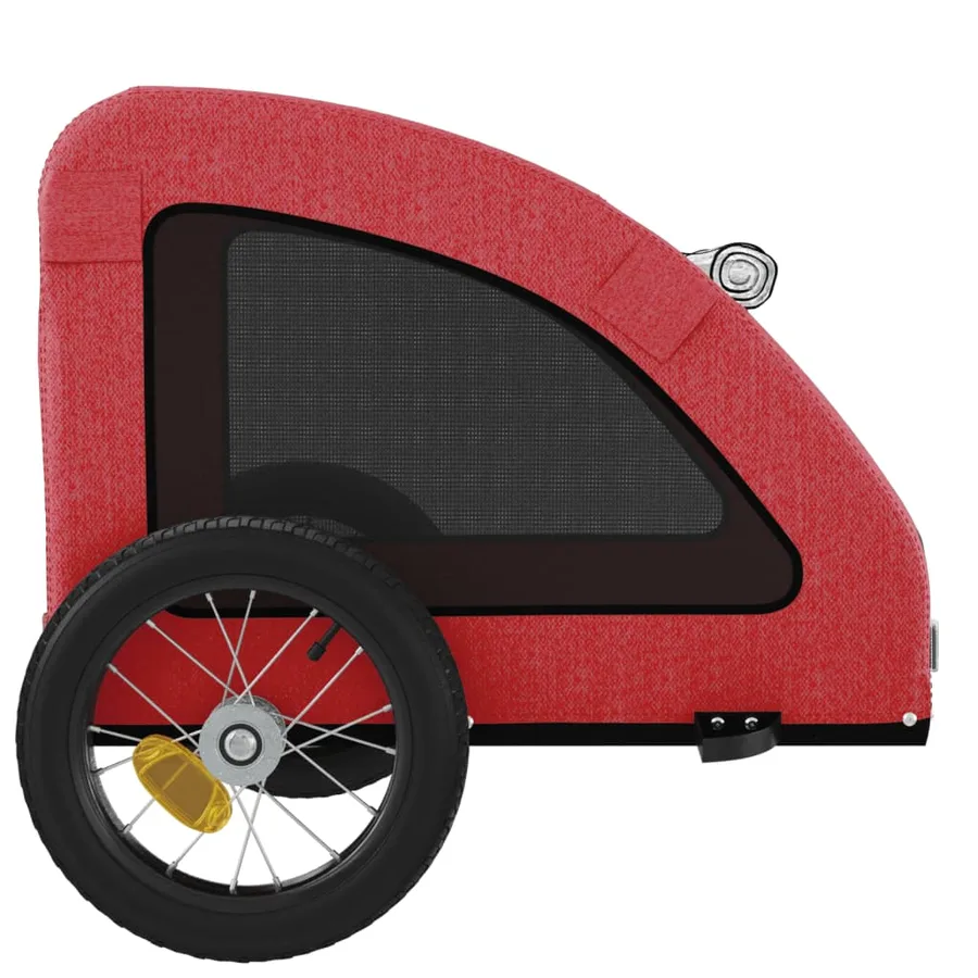 Remorque de vélo pour animaux de compagnie rouge - 7