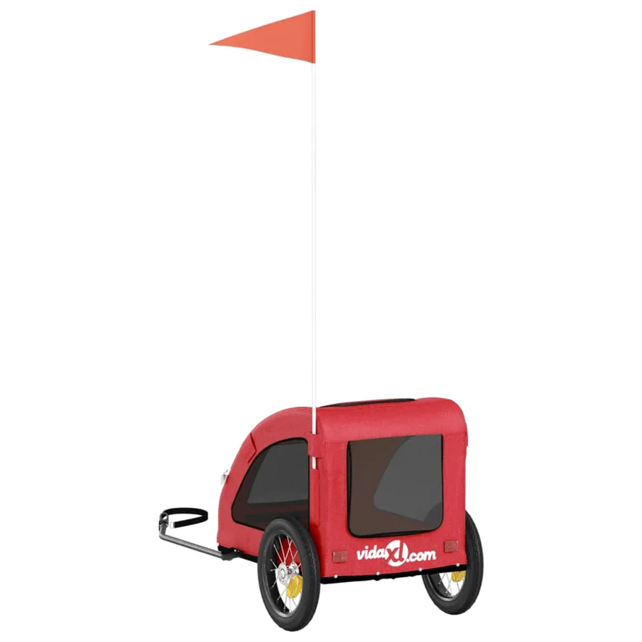 Remorque de vélo pour animaux de compagnie rouge - 8