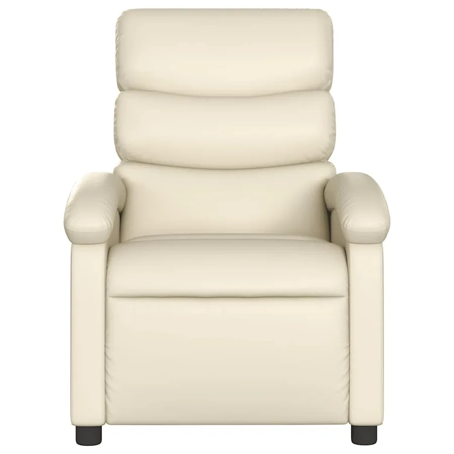 Fauteuil inclinable Crème Similicuir - 4