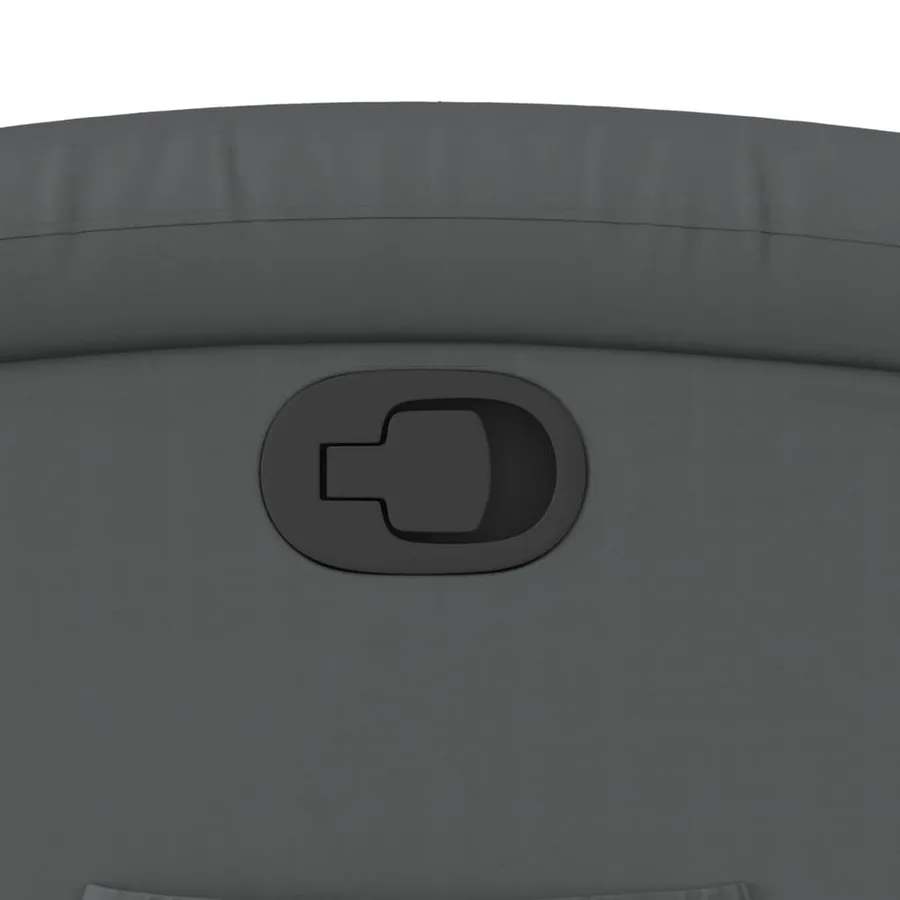 Fauteuil inclinable gris similicuir - 9