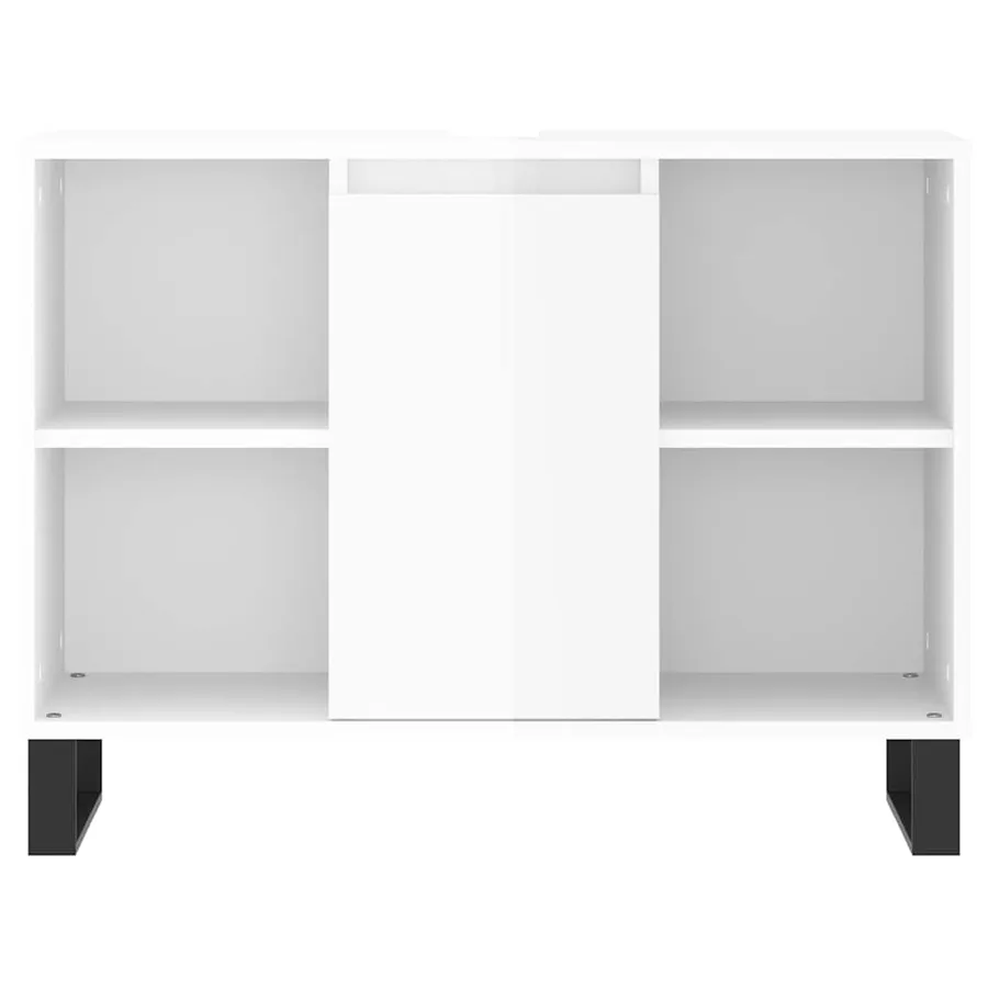 Armoire de salle de bain blanc brillant 80x33x60 cm - 6