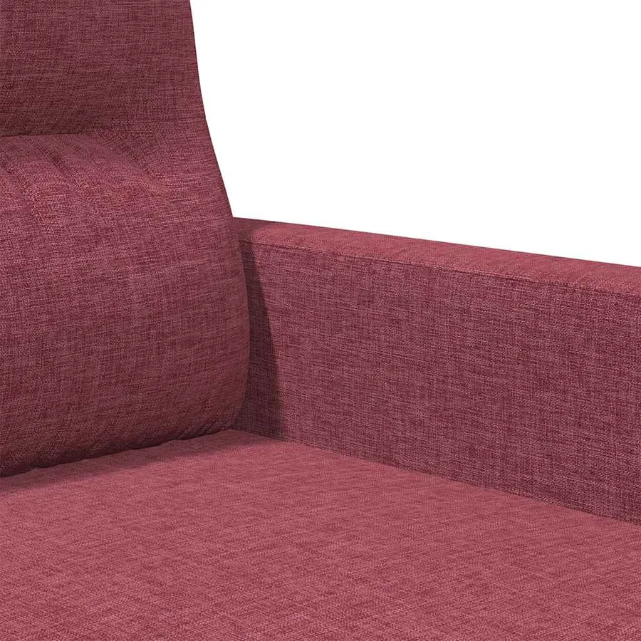 Canapé à 3 places Rouge bordeaux 180 cm Tissu - 7