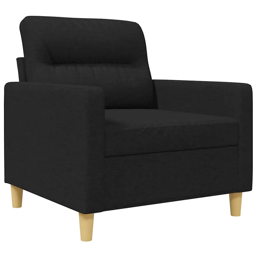 Fauteuil Noir 60 cm Tissu - 2