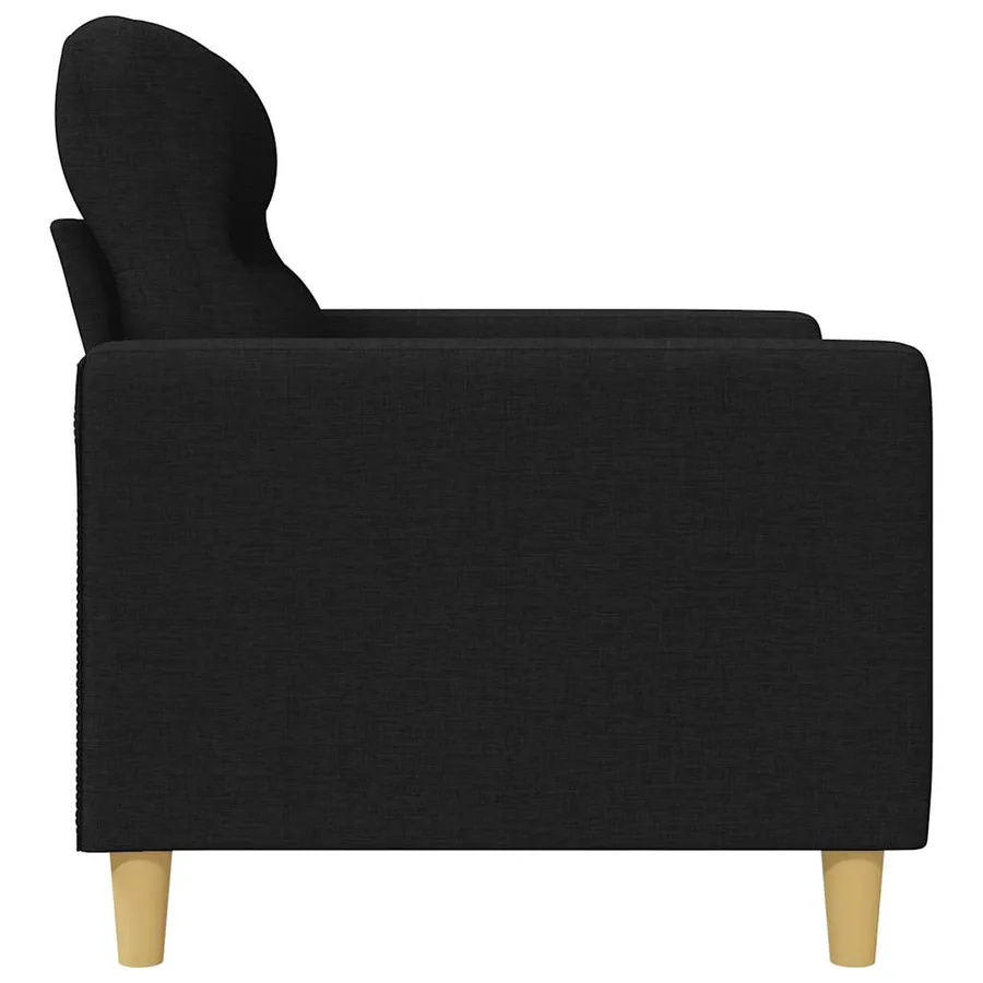 Fauteuil Noir 60 cm Tissu - 5