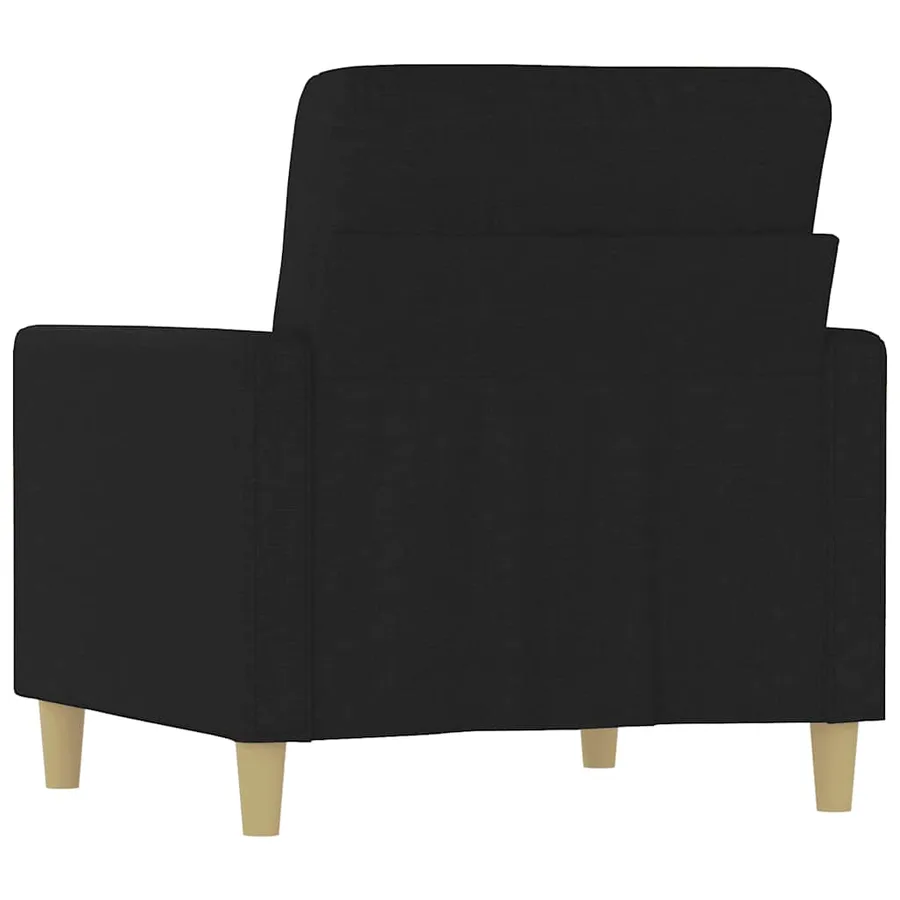 Fauteuil Noir 60 cm Tissu - 6