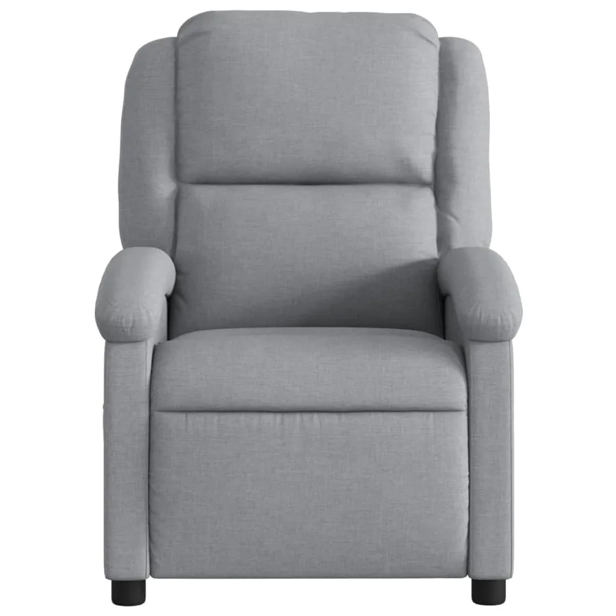 Fauteuil inclinable gris clair tissu - 6